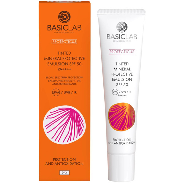BasicLab Toning Mineral Protective Emulsion SPF 50 For Sensitive Skin 40ml