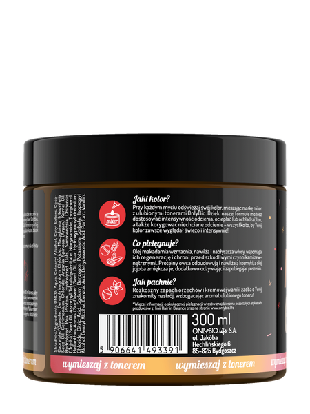 OnlyBio Hair in Balance Maska Mixer do Łagodnej Koloryzacji Tonerem 300ml