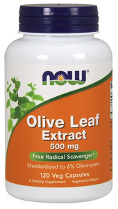 Now Foods Olive Leaf Extract 500mg Wspiera Układ Sercowo-Naczyniowy 120 Kapsułek