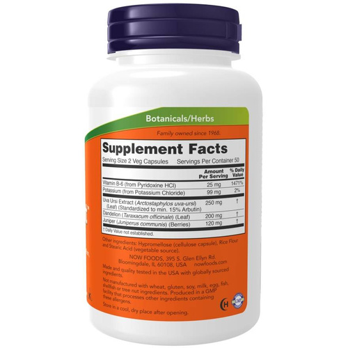 Now Foods Water Out Supports Urinary Tract Health 100 Capsules