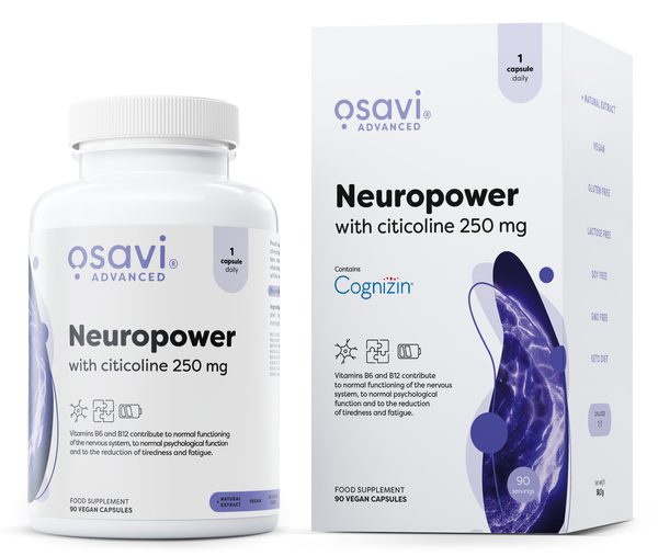 Osavi Neuropower z Cytykoliną 250mg na Wsparcie Funkcji Poznawczych 90 Wegańskich Kapsułek