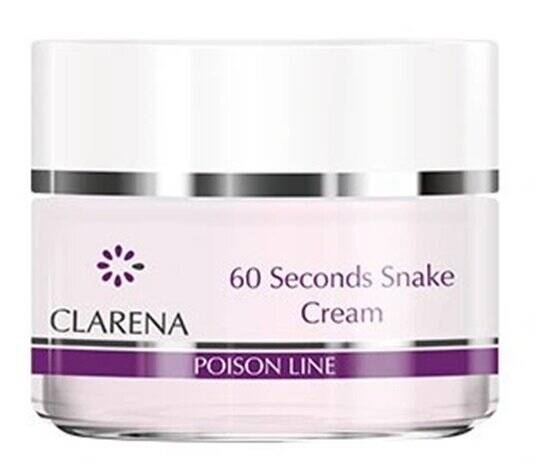Clarena Poison Line 60 Sekund Luksusowy Krem Przeciwzmarszczkowy z Jadem Węża dla Cery Dojrzałej 50 ml