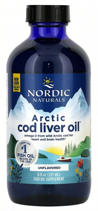 Nordic Naturals Arctic Cod Liver Oil Heart Brain and Immune System Health Unflavored 237ml