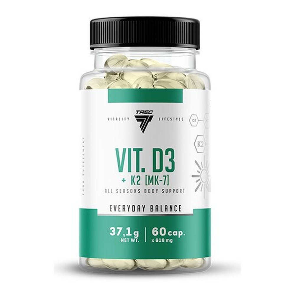 Trec Nutrition Vit D3 + K2 MK-7 60 Kapsułek