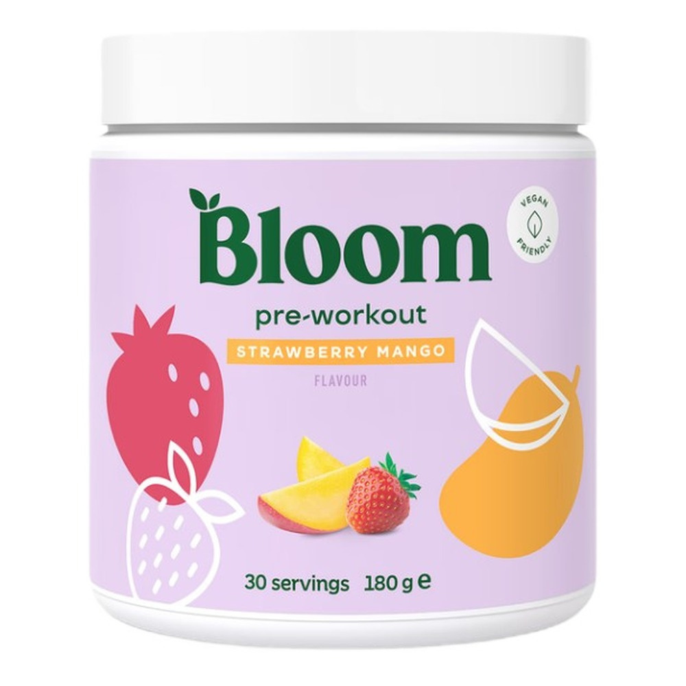 Bloom Pre-Workout w proszku, Truskawka-Mango 180g