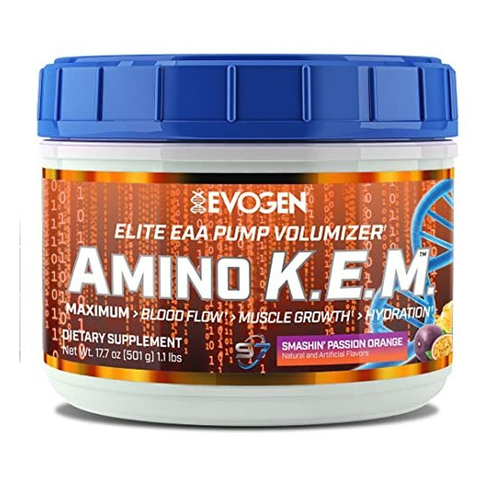 Evogen Amino K.E.M. EAA Aminokwasy EAA, Marakuja-Pomarańcza 501g