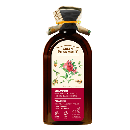 Green Pharmacy Shampoo for Dry and Brittle Hair Argan Oil and Pomegranate 350ml