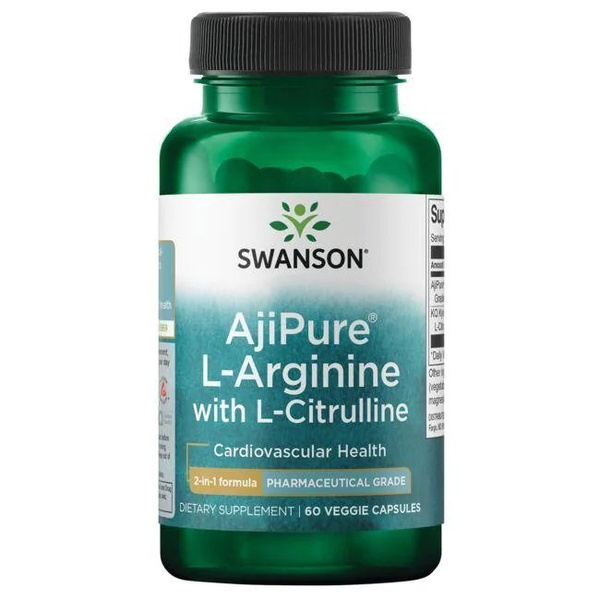 Swanson AjiPure L-Arginine with L-Citrulline 60 Vcapsules