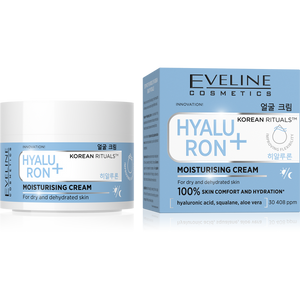 Eveline Korean Rituals Hyaluron+ Moisturizing Face Cream for Dry and Dehydrated Skin Day and Night 50ml