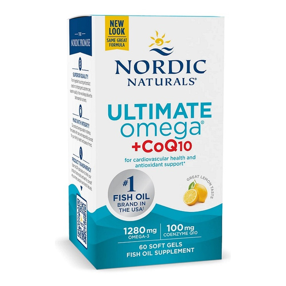 Ultimate Omega + CoQ10, 1280mg Lemon (EAN 768990018909) - 60 softgels