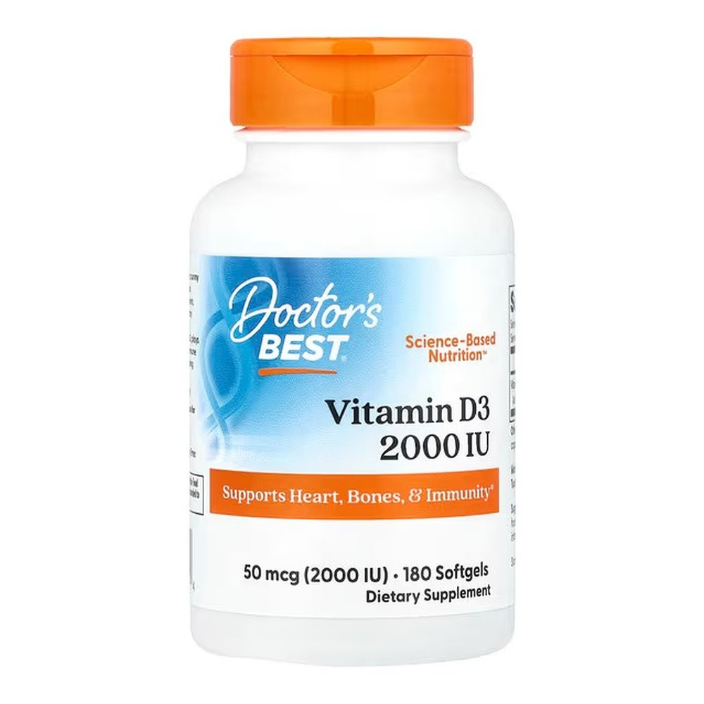 Doctor's Best Witamina D3, 2000 IU Kapsułki miękkie 180 kapsułek miękkich