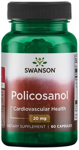 Swanson Policosanol 20mg  Wsparcie Układu Sercowo-Naczyniowego 60 Kapsułek