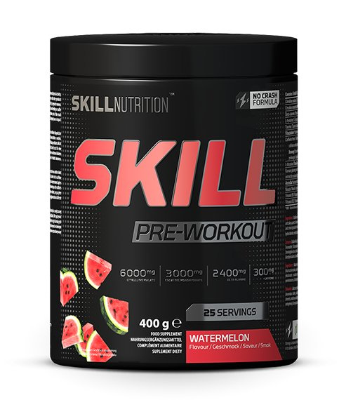 Skill Nutrition Skill Pre-Workout Arbuzowa Na Energię i Pompę Mięśniową 400g