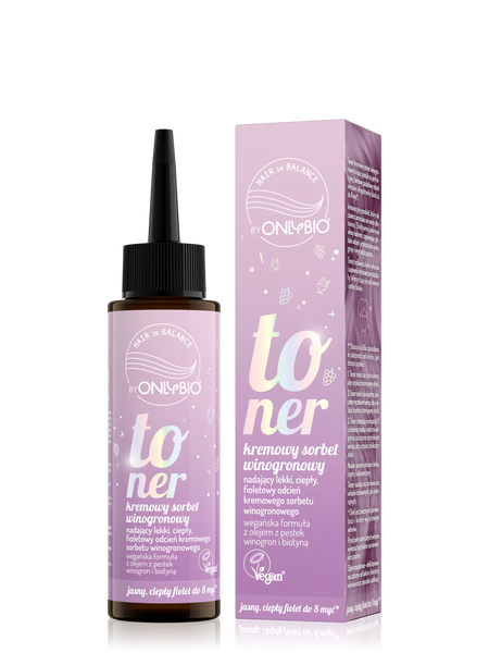 OnlyBio Hair in Balance Toner Kremowy Sorbet Winogronowy 100ml