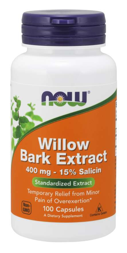 Now Foods Willow Bark Extract 400mg White Willow Extract Relieves Minor Pain 100 Capsules