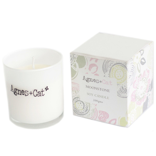 Agnes + Cat Votive Candle - Moonstone