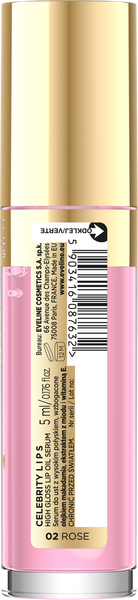 Eveline Celebrity Lips Oil - Lip Serum No. 02 Rose Honey Extract  5 ML