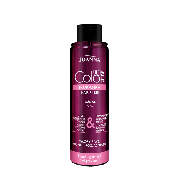 Joanna Ultra Color Płukanka do Włosów Blond Siwych i Rozjaśnionych Różowa 150ml