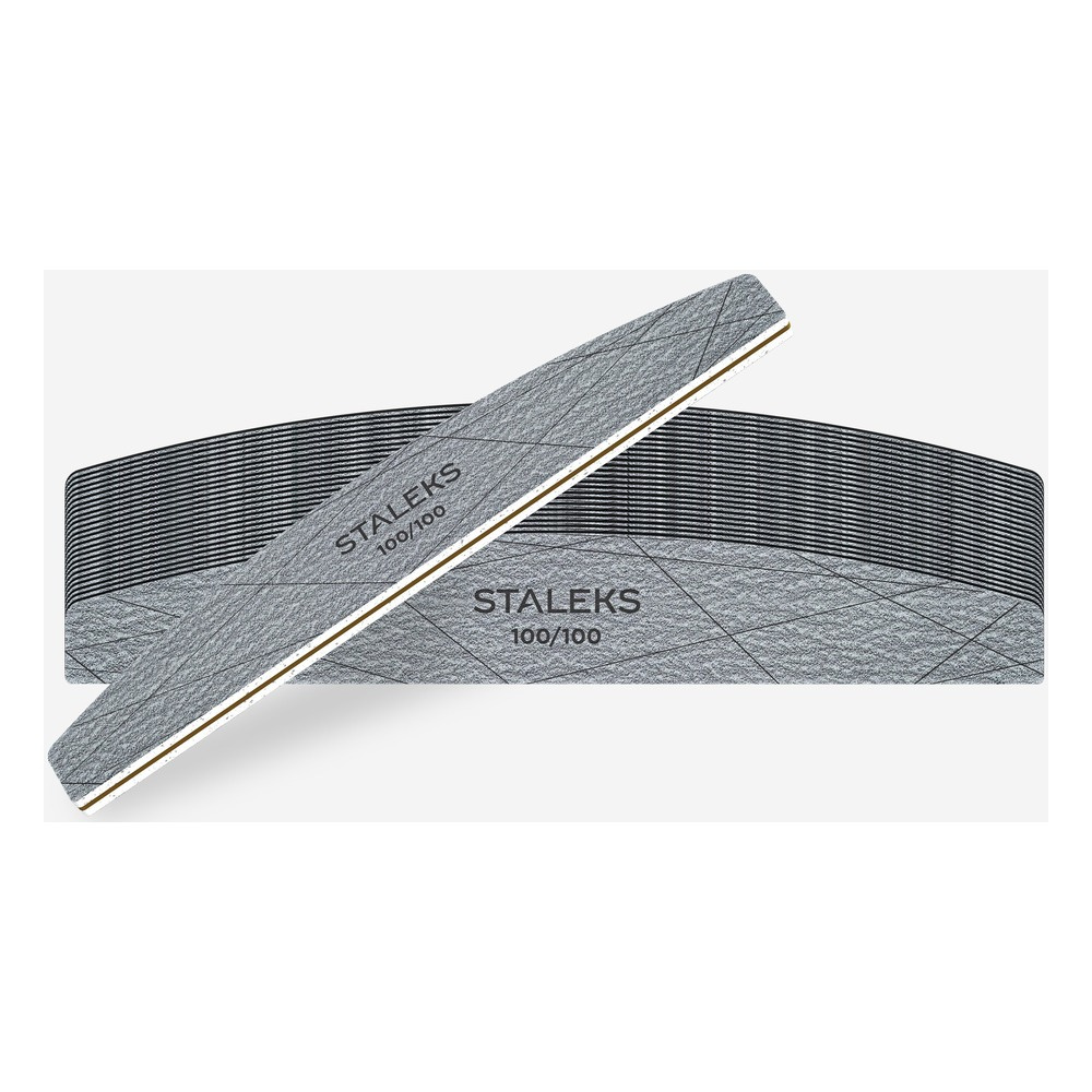 Staleks Smart 40 mineralne pilniki do paznokci w kształcie półksiężyca 100/100 25 szt.