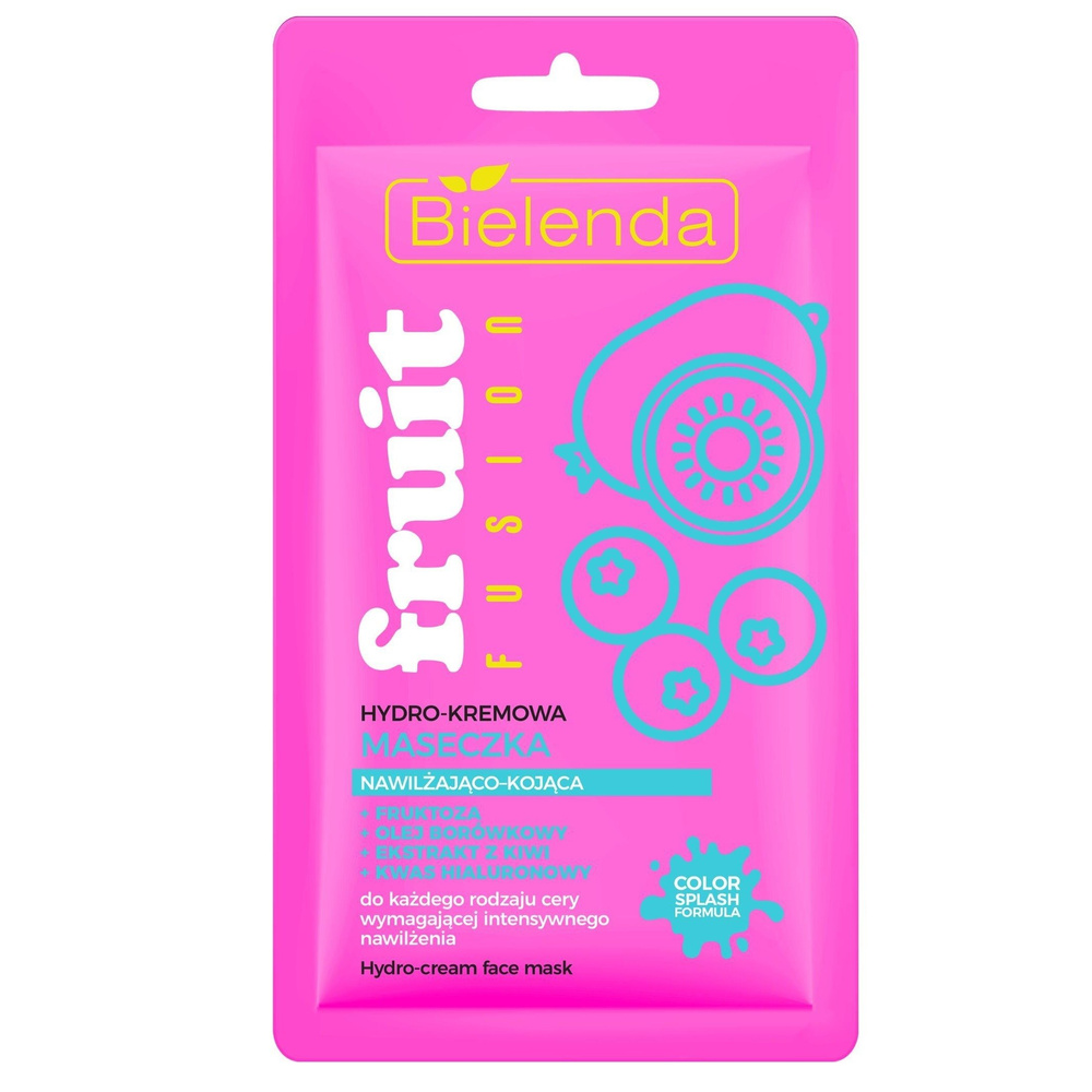 Bielenda Fruit Fusion Hydrokremowa Maseczka Nawilżająco-Kojąca 8g