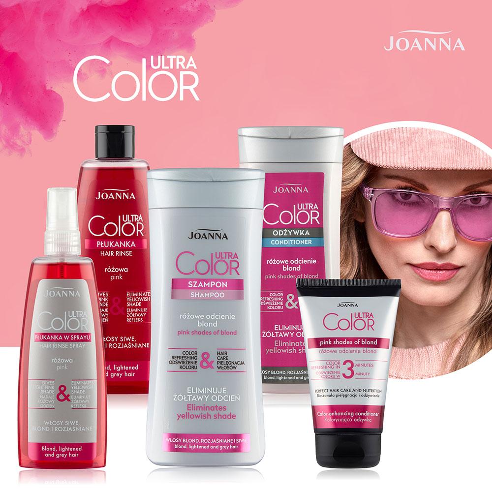 Joanna Ultra Color 3 Pink Blonde Toning Pigment Highlighting and Refreshing Natural and Dyed Hair Color 100ml