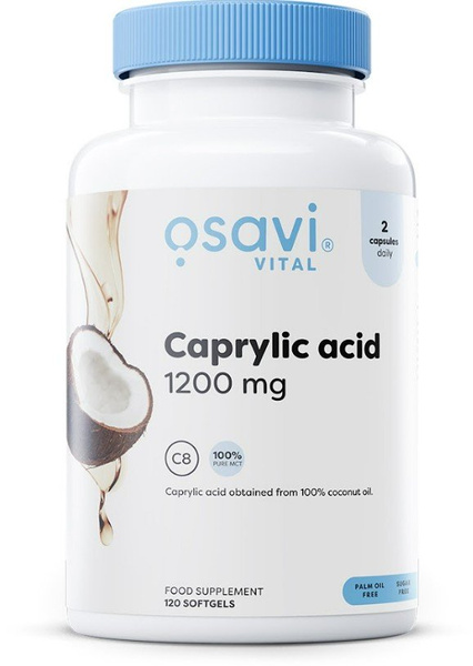 Osavi Kwas Kaprylowy 1200 mg Wsparcie Diety Keto 120 Kapsułek