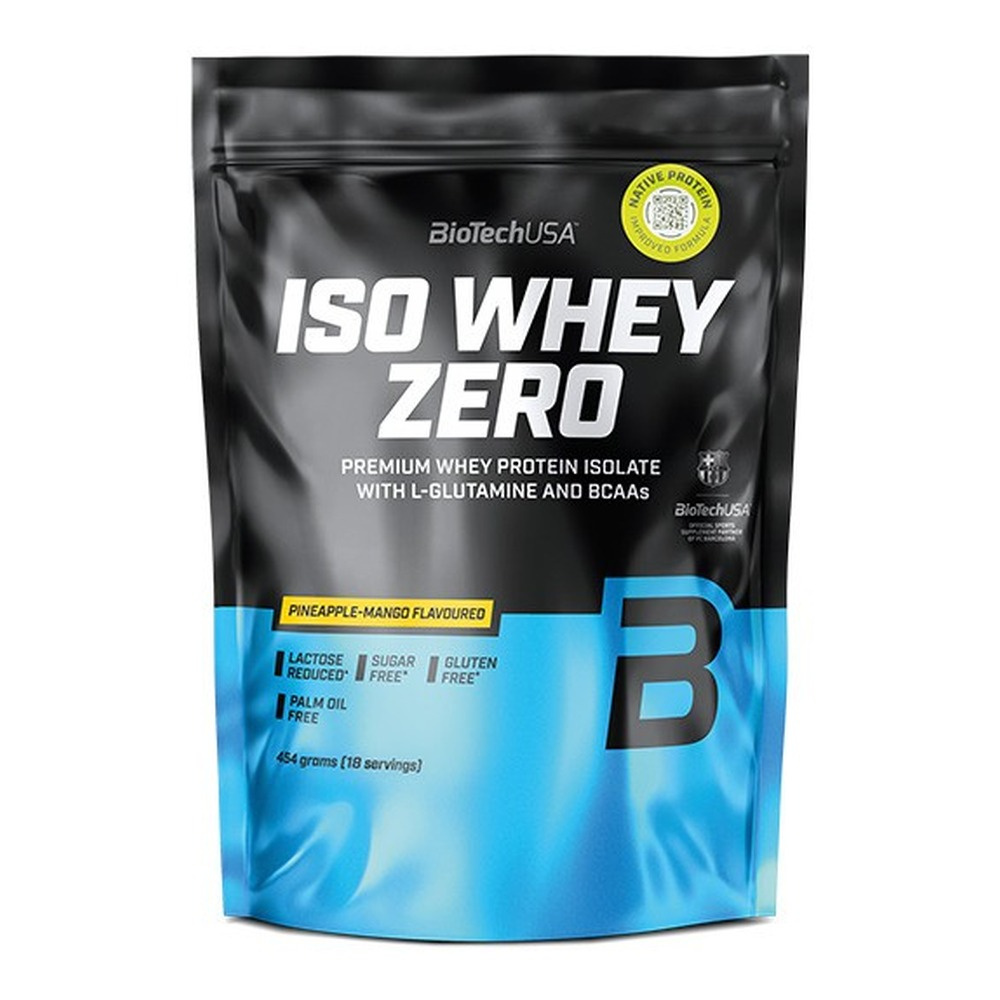 BioTechUSA Iso Whey Zero Izolat białka serwatkowego, Ananas i mango 454g