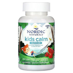 Nordic Naturals Kids Calm Gummies Truskawka Arbuz Na Relaks dla Dzieci 60 Żelków