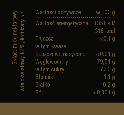 Bona Miód Wielokwiatowy z Maliną Naturalny Pyszny Smak 245g