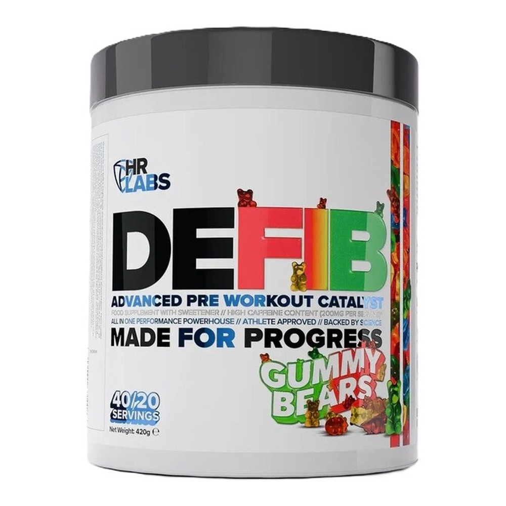 HR Labs Defib Advanced Pre Workout Catalyst Przedtreningówka, Żelki Misie 420g