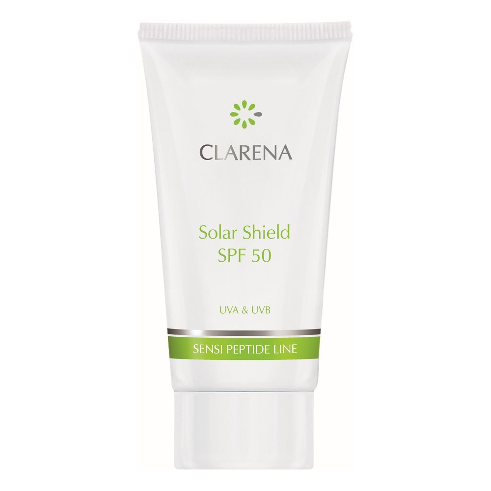 Clarena Sensi Peptide Line Solar Shield Protective Sunscreen SPF50 for Sensitive Skin Prone to Discoloration 30ml