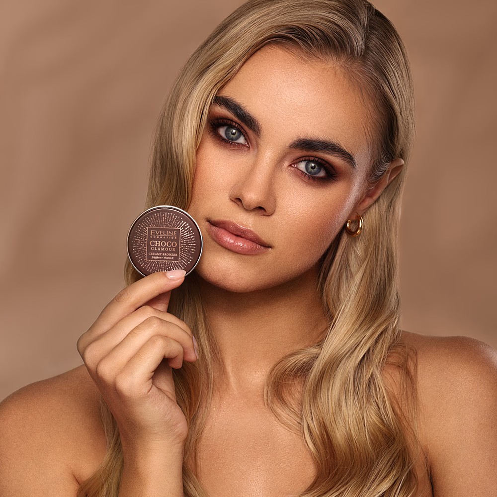 Eveline Choco Glamour Bronzer w Kremie Nr 01 Skwalan Witamina E 20g