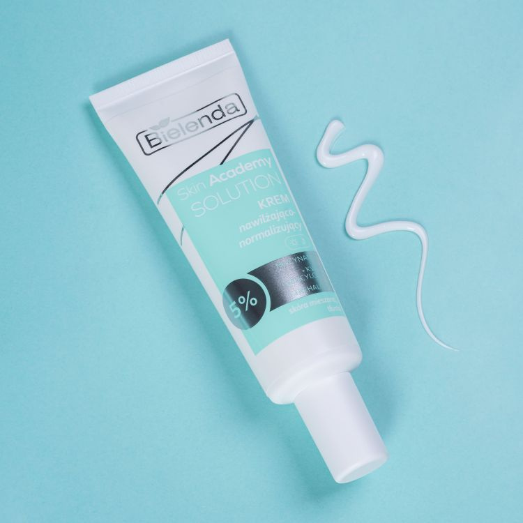 Bielenda Skin Academy Solution Moisturizing - Normalizing Cream 5% Niacinamide with Salicylic Acid and Trehalose for Oily and Combination Skin for Day and Night 50ml