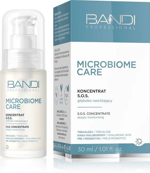 Bandi Microbiome Care Głęboko Nawilżający Koncentrat S.O.S na Dzień i na Noc 30ml