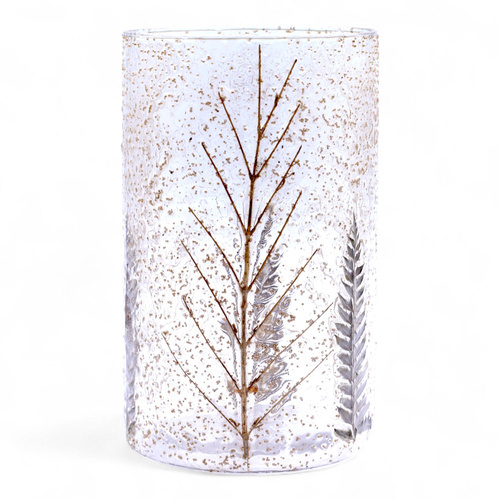 Natural Floral Glass - Tall Vase Candle Holder - Pino - (19x11cm)