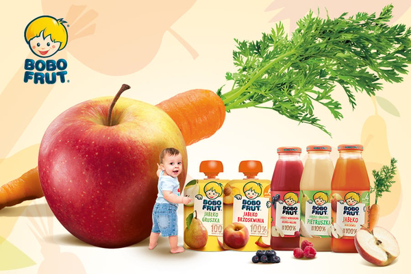 Bobo Frut Nectar Apple Mango Peach for Babies after 12 Months 300ml