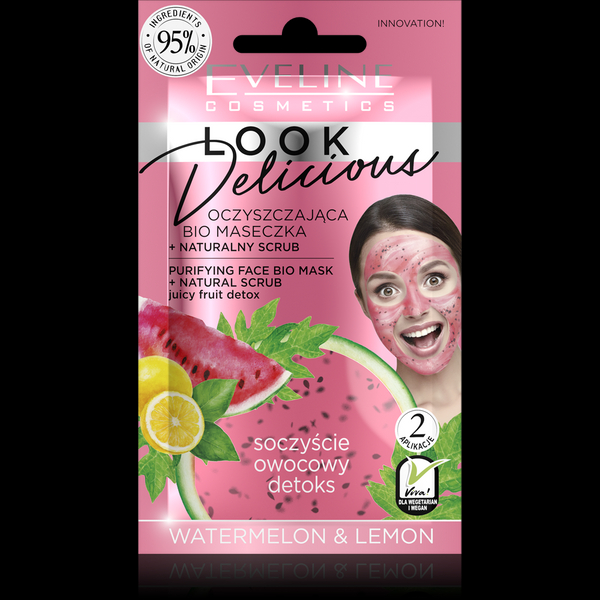 Eveline Look Delicious Cleansing Bio Mask Natural Scrub with Watermelon and Lemon 10ml