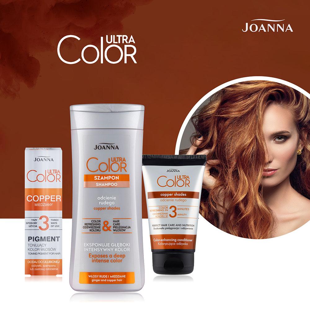 Joanna Ultra Color Szampon do Włosów w Odcieniach Rudego 200ml