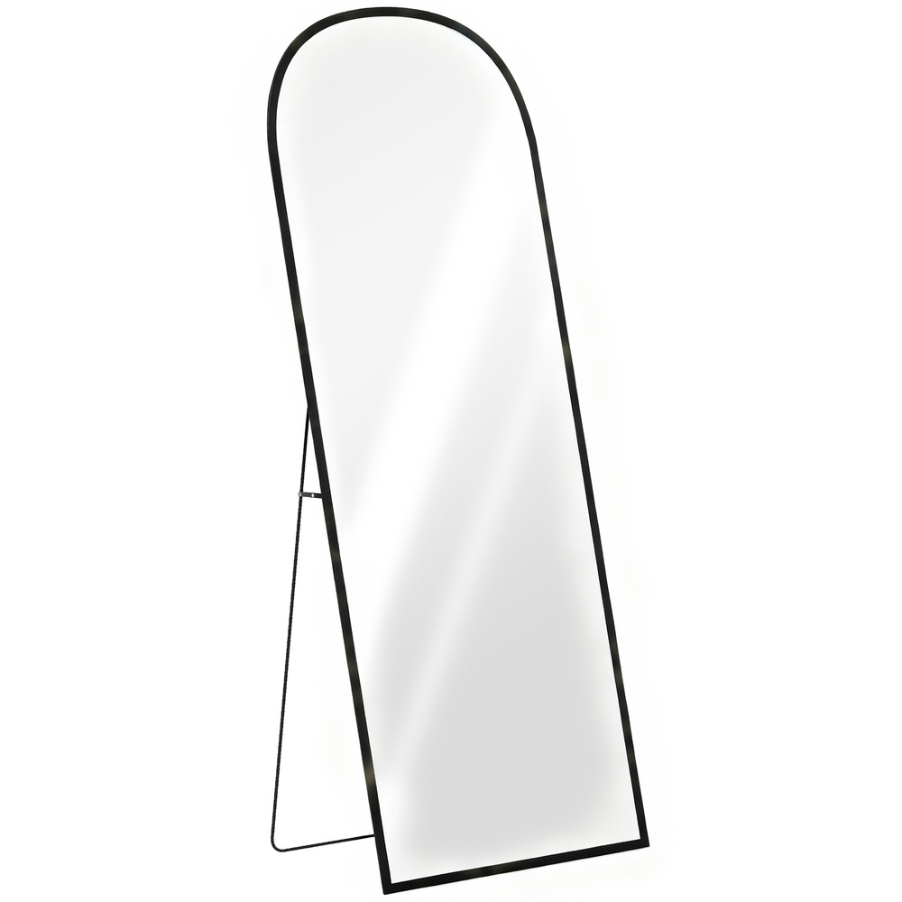 HOMCOM 165cm Aluminium Frame Standing Mirror - Black