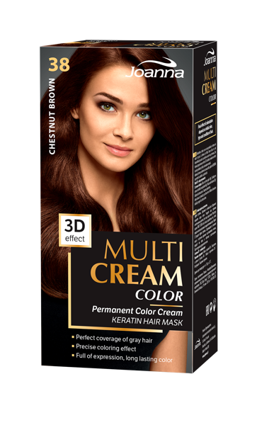 Joanna Multi Cream Color 3D Effect Farba Nr 38 Kasztanowy Brąz 1 Sztuka