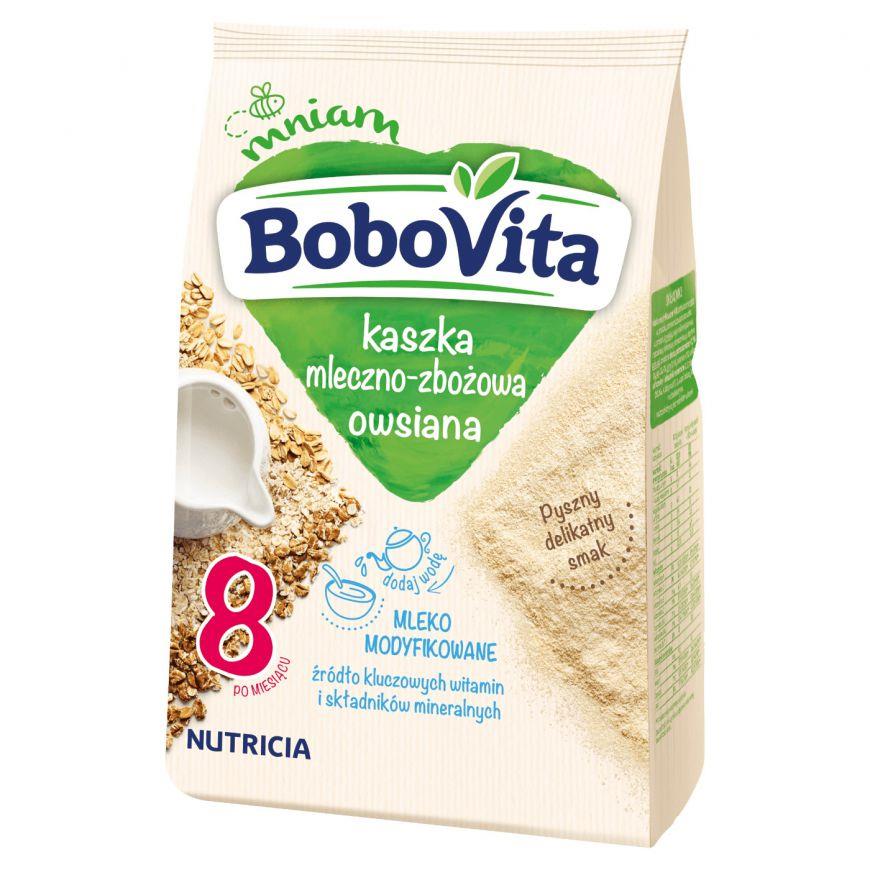 BoboVita Kaszka Mleczno- Zbożowa Owsiana z Witaminami dla Niemowląt po 8 Miesiącu 230g