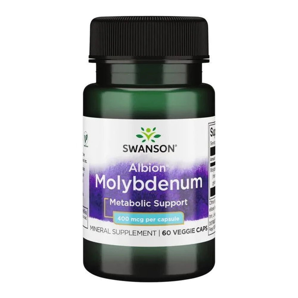 Swanson Albion Molybdenum 400mcg 60 Kapsułek