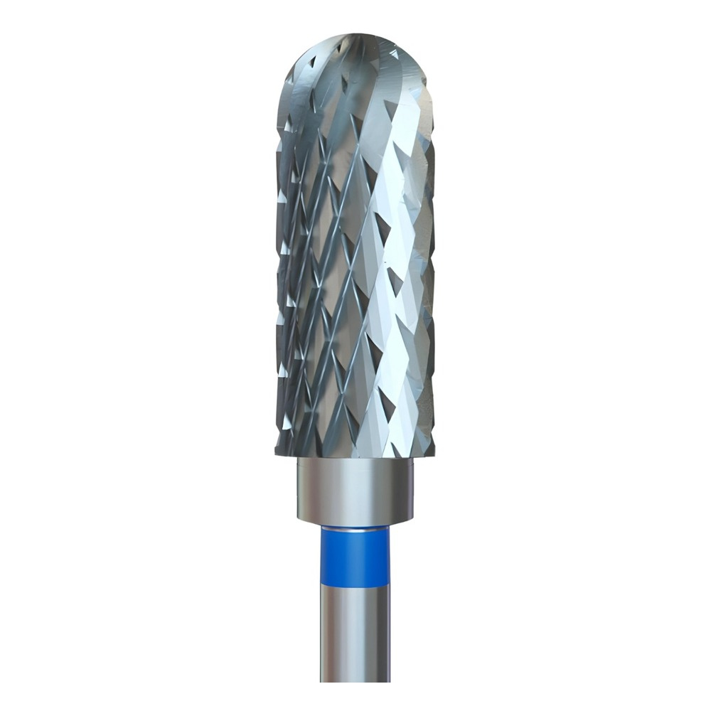 IQ Nails Frez do Paznokci z Węglika Wolframu Zaokrąglony Cylinder Standardowe Nacięcie Poprzeczne 5mm Niebieski pasek 143.190.050 1 Sztuka