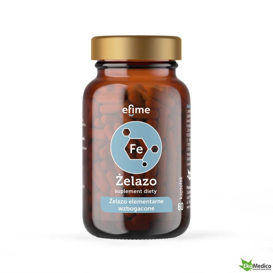 EkaMedica Efime Elemental Iron Enriched for Nervous System Support 60 Capsules Best Before 25.01.26