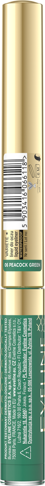 Eveline Variete Kolorowy Eyeliner w Kałamarzu Nr 06 Peacock Green 2,8ml