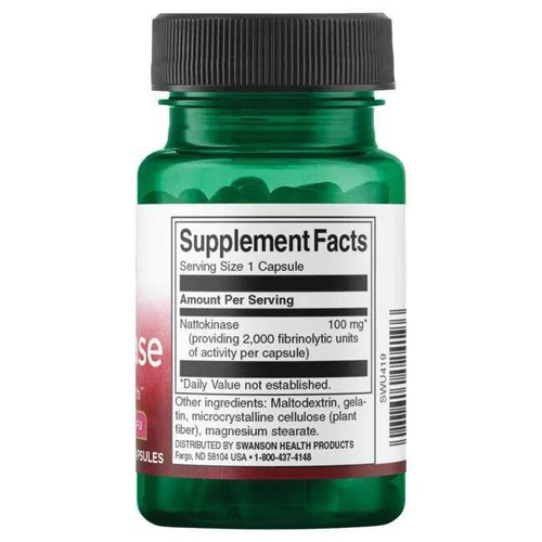 Swanson Nattokinase 100mg 30 Capsules