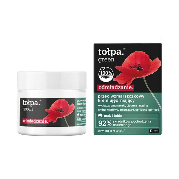 Tołpa Green Odmłodzenie Przeciwzmarszczkowy Krem Ujędrniający na Noc 50ml