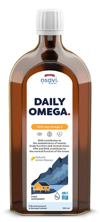 Osavi Daily Omega 1600mg Omega 3 Liquid with Natural Lemon Flavour 500ml