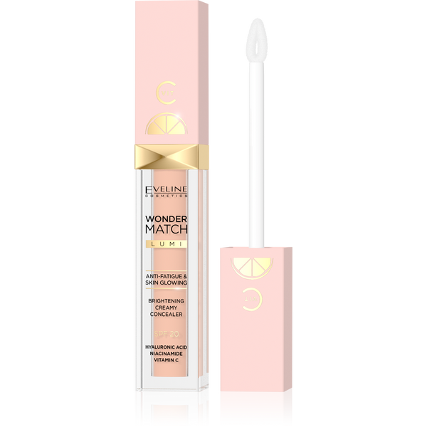 Eveline Wonder Match Lumi Rozświetlający Korektor z Witaminą C SPF20 Nr 10 Vanilla Warm 6,8ml