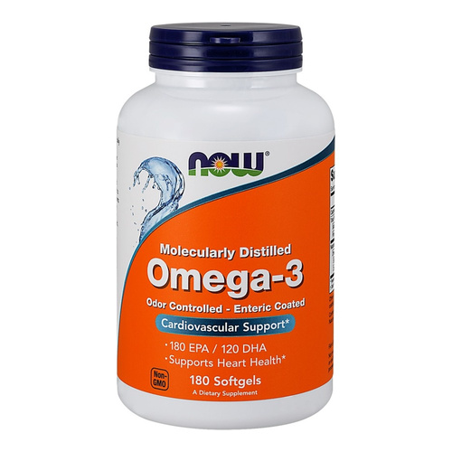 Now Foods Omega-3 Enteric Coated 180 Softgels